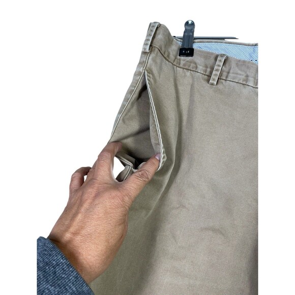 PETER MILLAR Winston Washed Twill Pima Cotton‎ Golf Chino Shorts Mens 35 Tan - Picture 4 of 11